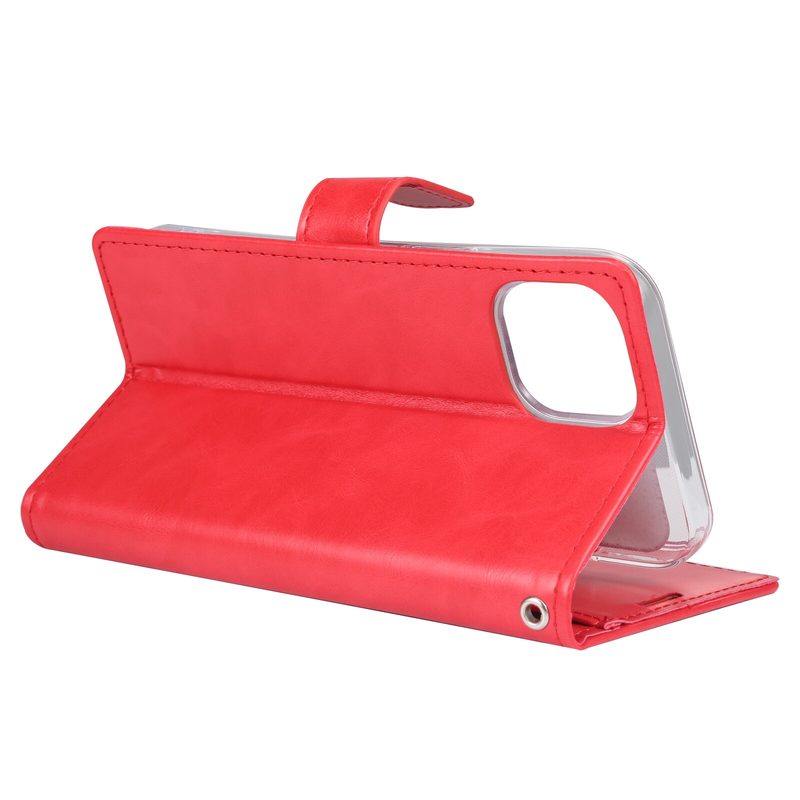 Red Flip Wallet Case for iPhone 16 Pro Max