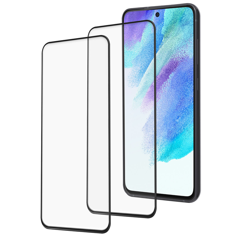 For Samsung Galaxy S21 FE 5G Full Cover Tempered Glass Screen Protector 2-Pack