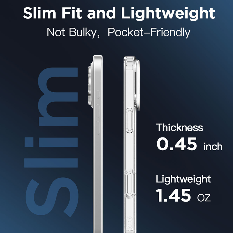 For iPhone 16 Plus Magnet Clear Protective Cover