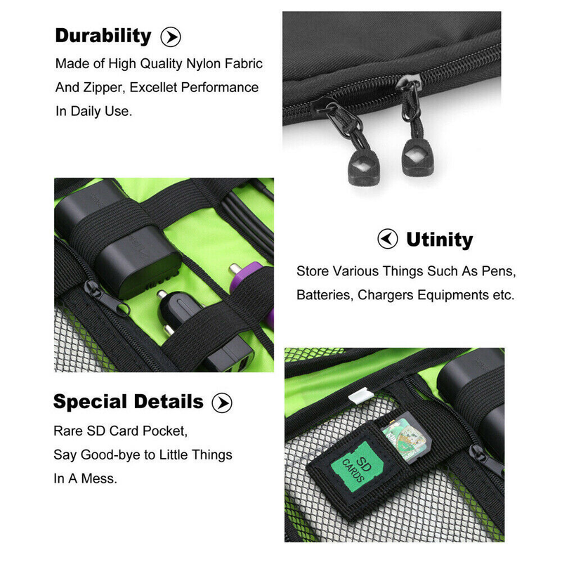 Cable,headphones and Chargers Accessories Storage Bag Travel Case