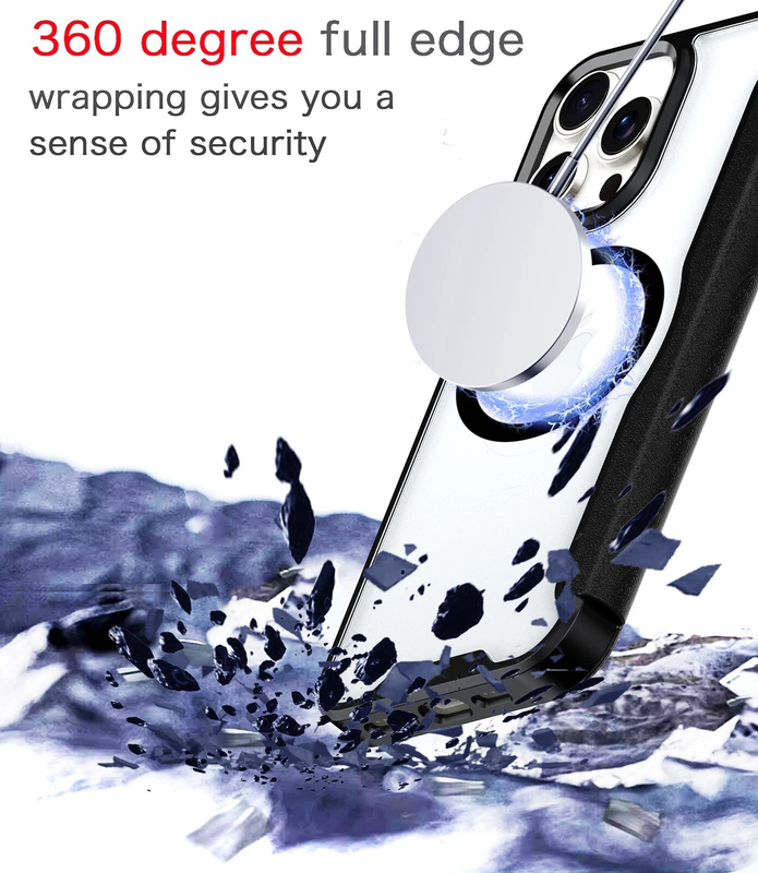 For iPhone 13 Pro Max Magnetic Wallet Flip Case