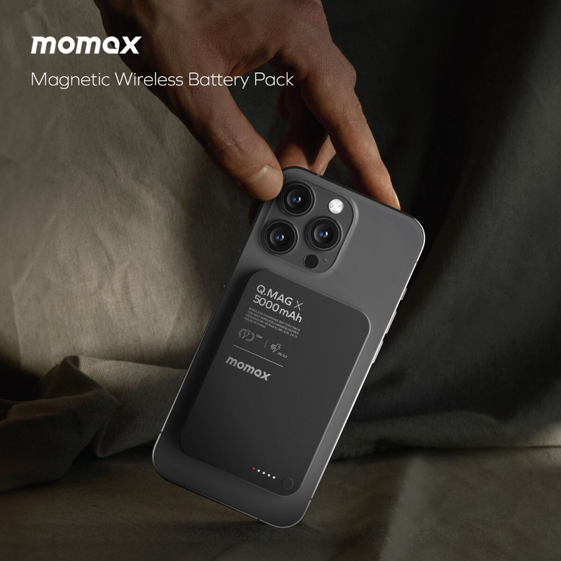 Ultra Slim Universal 5000mAh Magnetic Portable Metal Power Bank-Black Colour