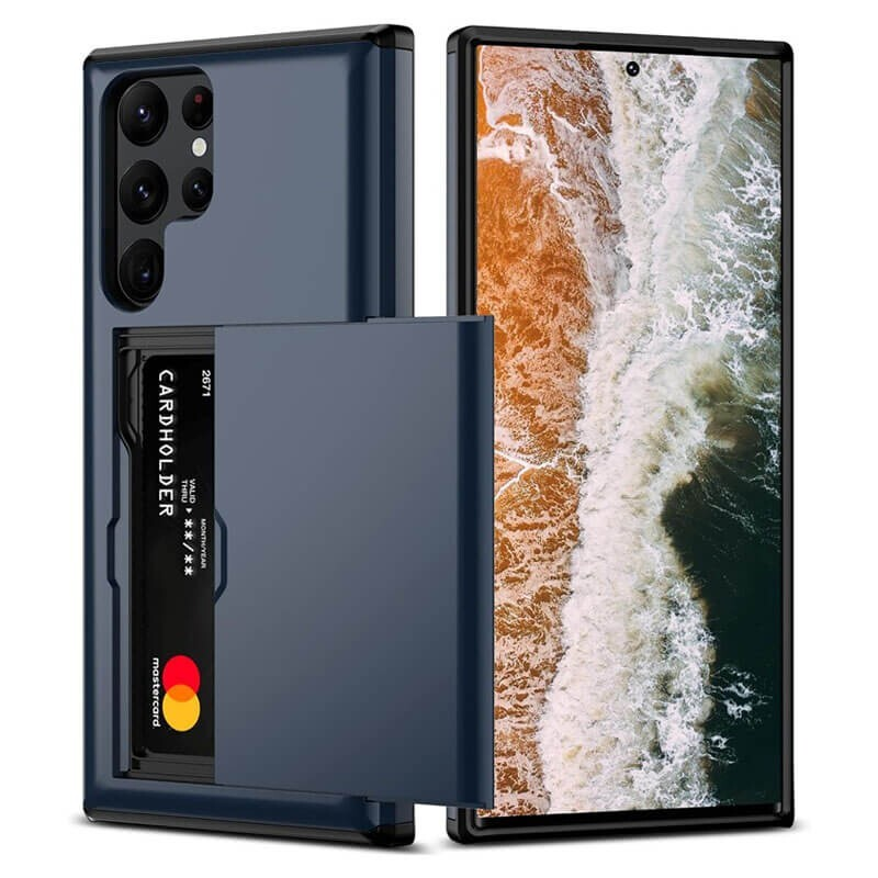 For Samsung Galaxy S24 Ultra Slide Card Holder Shockproof Case