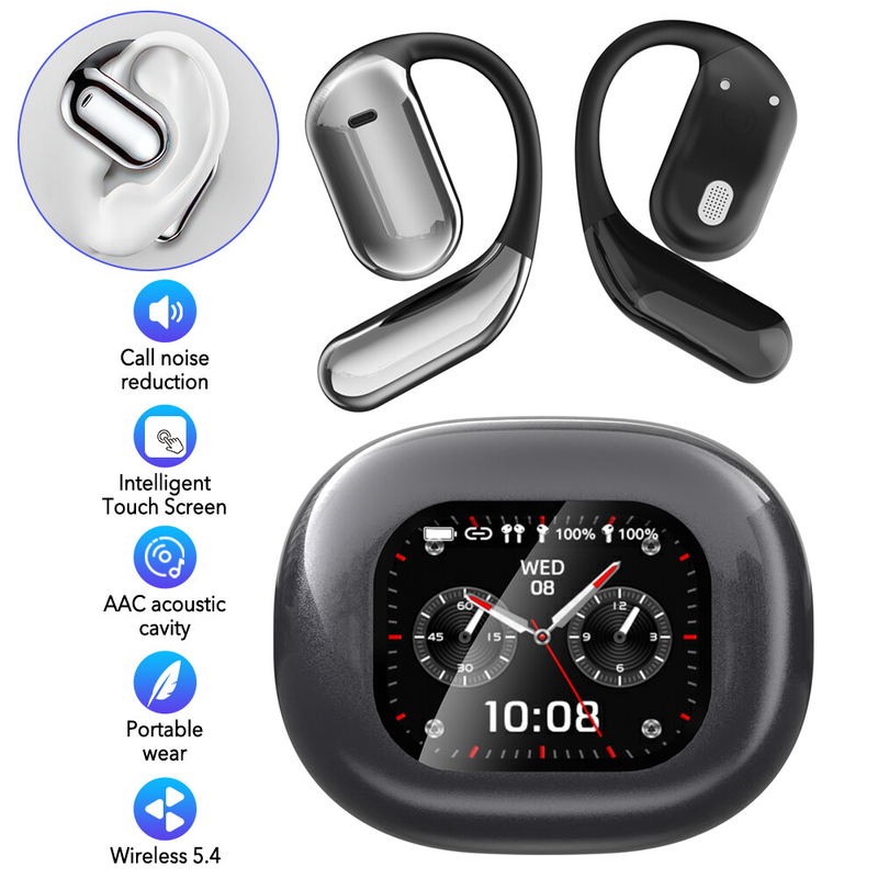 Wireless Bluetooth 5.4 Headphone Active Earphones-Black