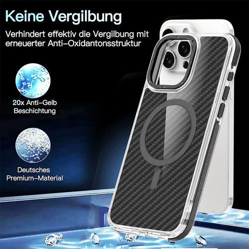 For Apple iPhone 16 Pro  Magsafe Carbon Fiber Heavy duty case