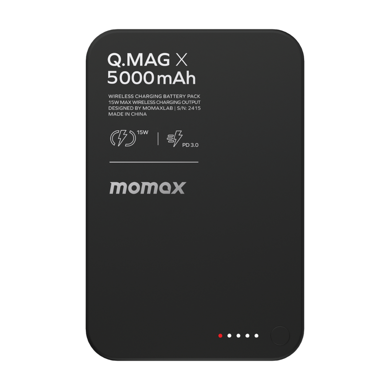 Ultra Slim Universal 5000mAh Magnetic Portable Metal Power Bank-Black Colour