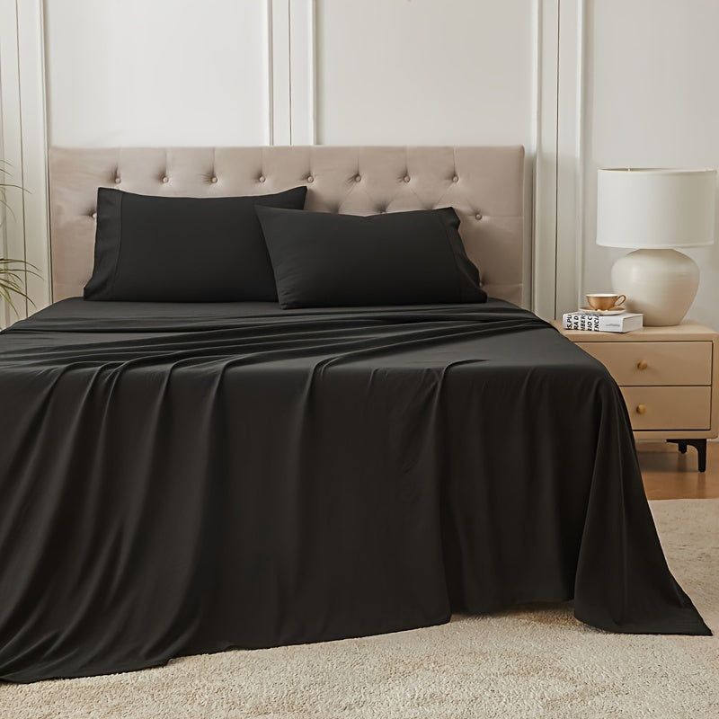Soft Bed Sheet Set | Queen King Single Double - Flat Sheet, Fitted Sheet, Pillowcase