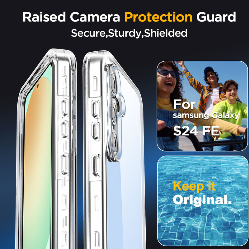 For Samsung Galaxy S24 FE Case Clear Shockproof Heavy Duty Phone Cover