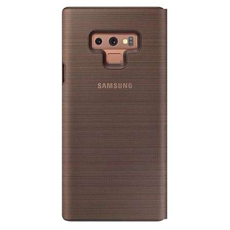 Samsung LED View Standing Cover for Samsung Galaxy Note 9-Brown