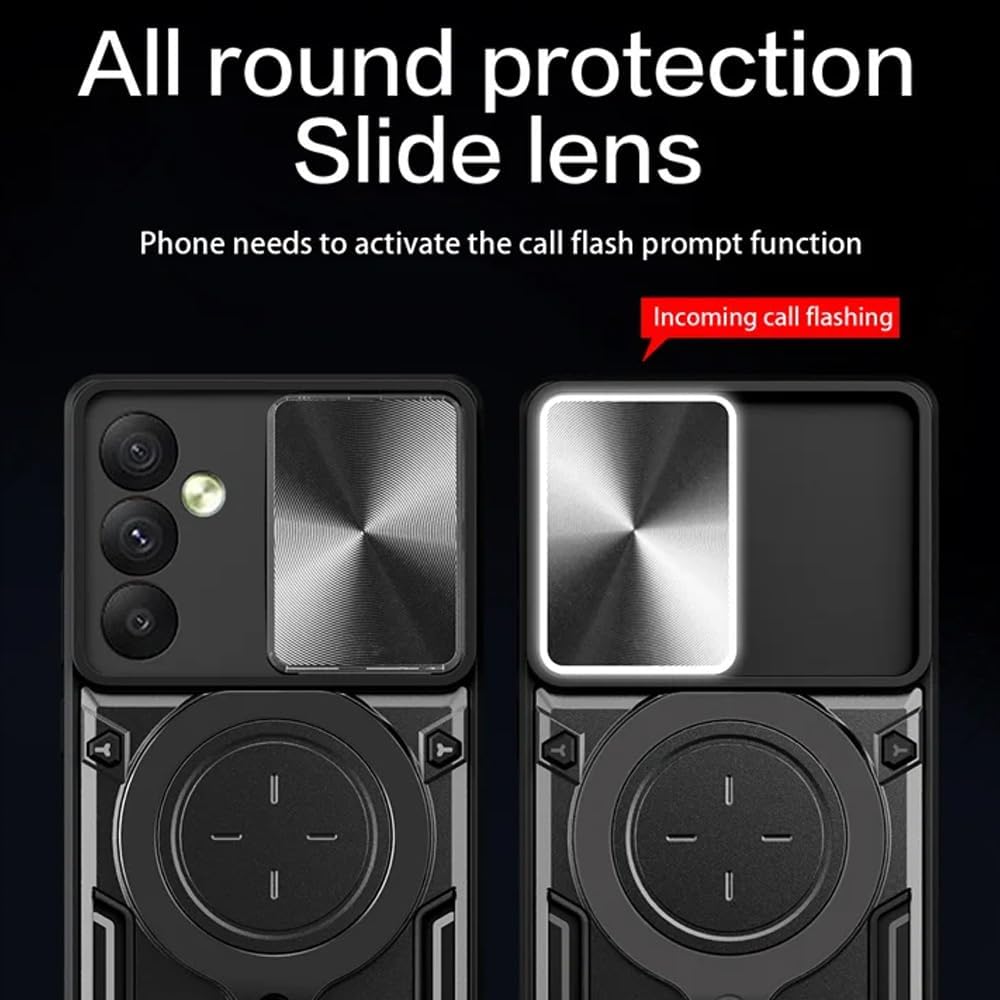 Shockproof case with Camera Slide Window Cover For Samsung Galaxy A35