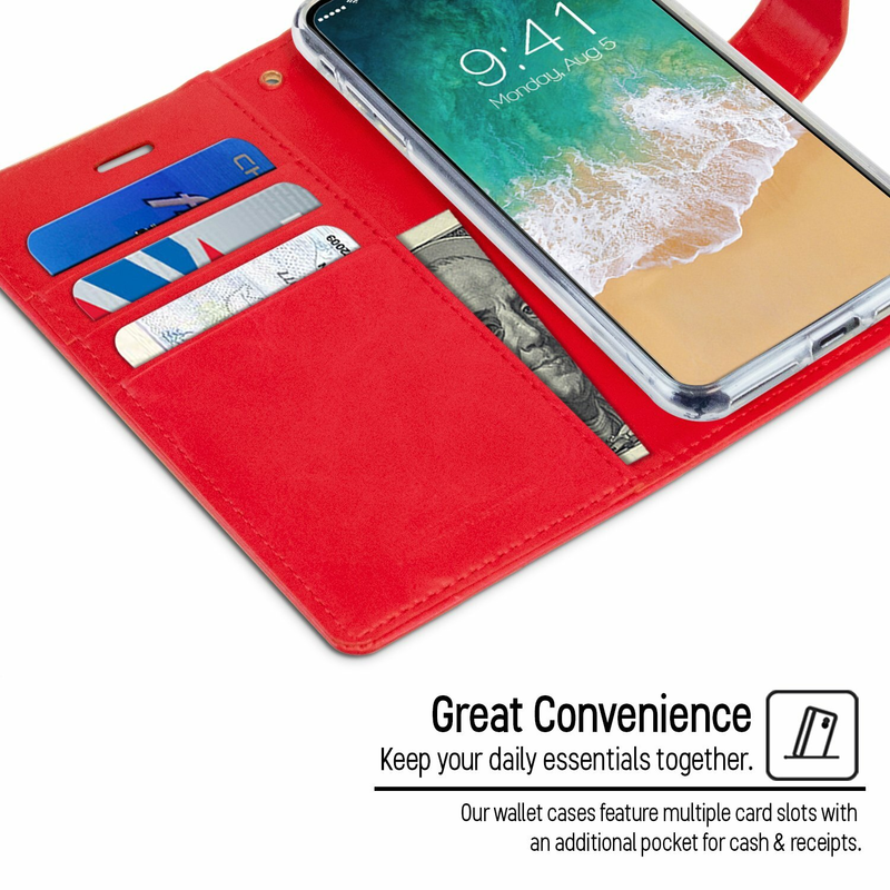Red Flip Wallet Case for iPhone 16 Pro Max