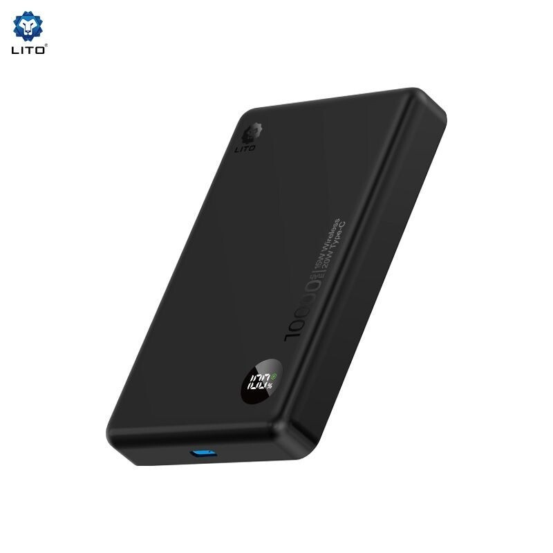 Sleek Portable 10000mAh Magsafe Fast Charge Black Power Bank