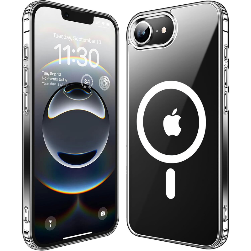For iPhone 16e MagSafe Case Clear Shockproof Protective Cover