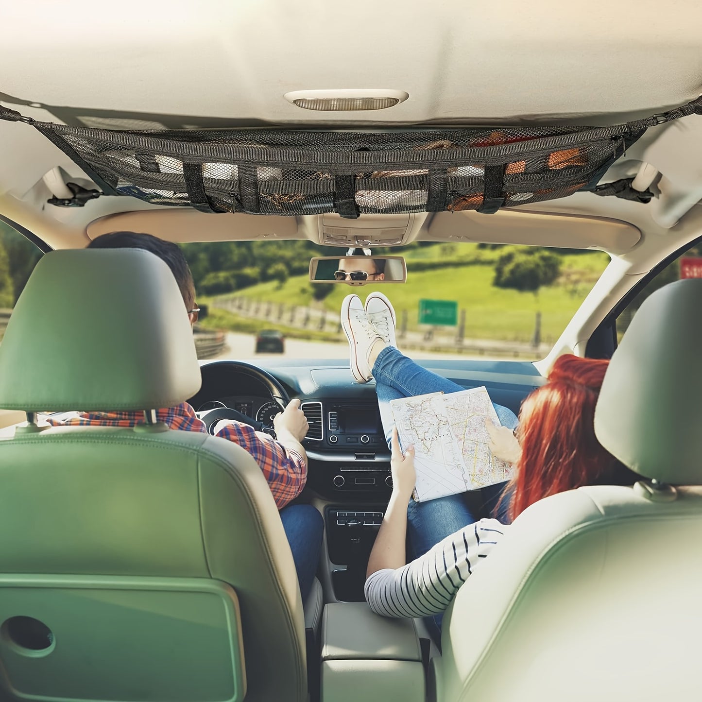 Car Ceiling Cargo Net Pocket For SUV/Truck