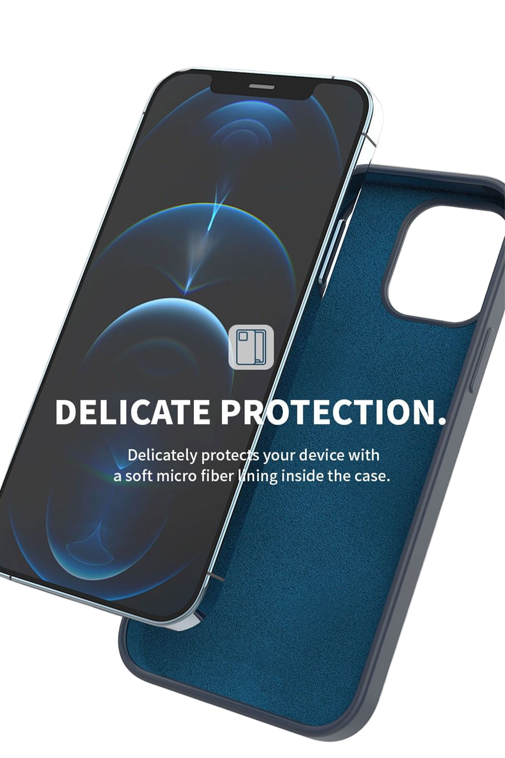 For iPhone 13 Pro Max shockproof case slim navy blue cover