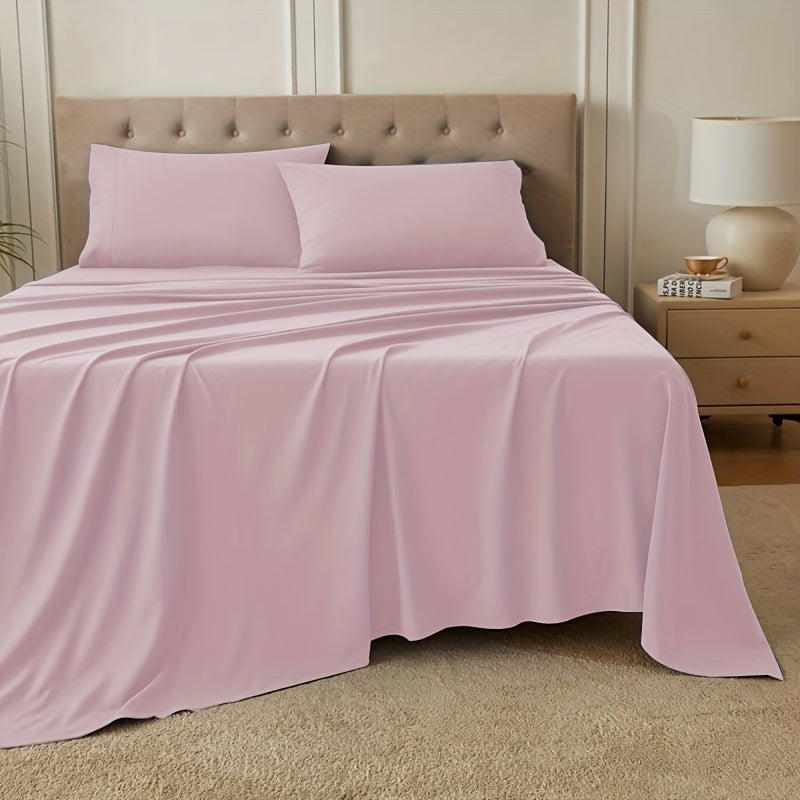 Soft Bed Sheet Set | Queen King Single Double - Flat Sheet, Fitted Sheet, Pillowcase