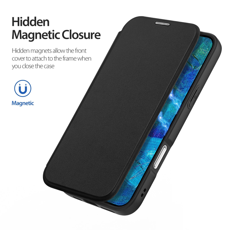 For iPhone 13 Pro Max Magnetic Wallet Flip Case