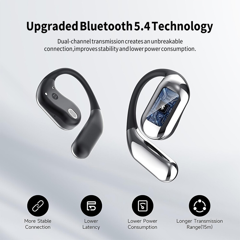 Wireless Bluetooth 5.4 Headphone Active Earphones-Black
