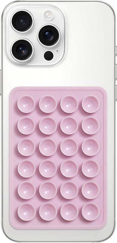 Universal Silicone Suction Phone Case Adhesive Octo Cup Buddy Mount - Hands-Free Phone Accessory for iPhone and Android - Sticky Grip for Selfies, Videos