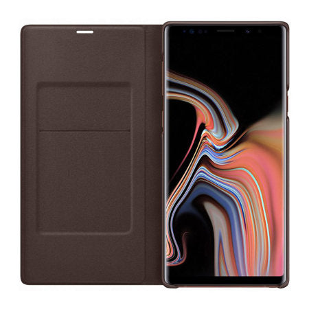 Samsung LED View Standing Cover for Samsung Galaxy Note 9-Brown