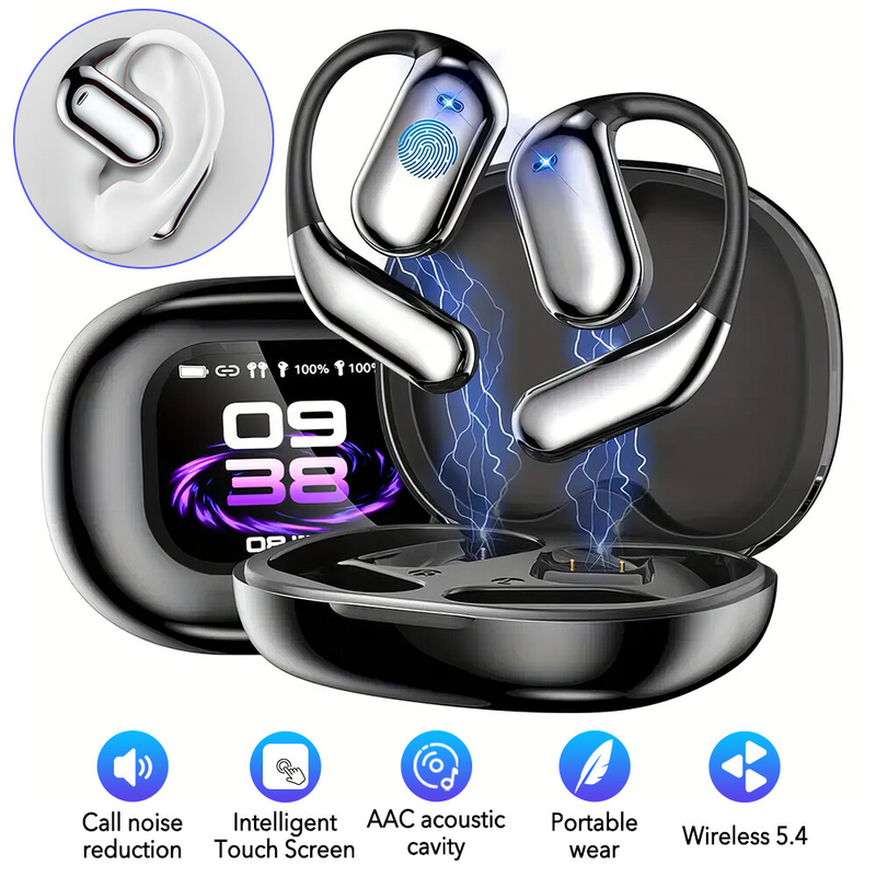 Wireless Bluetooth 5.4 Headphone Active Earphones-Black