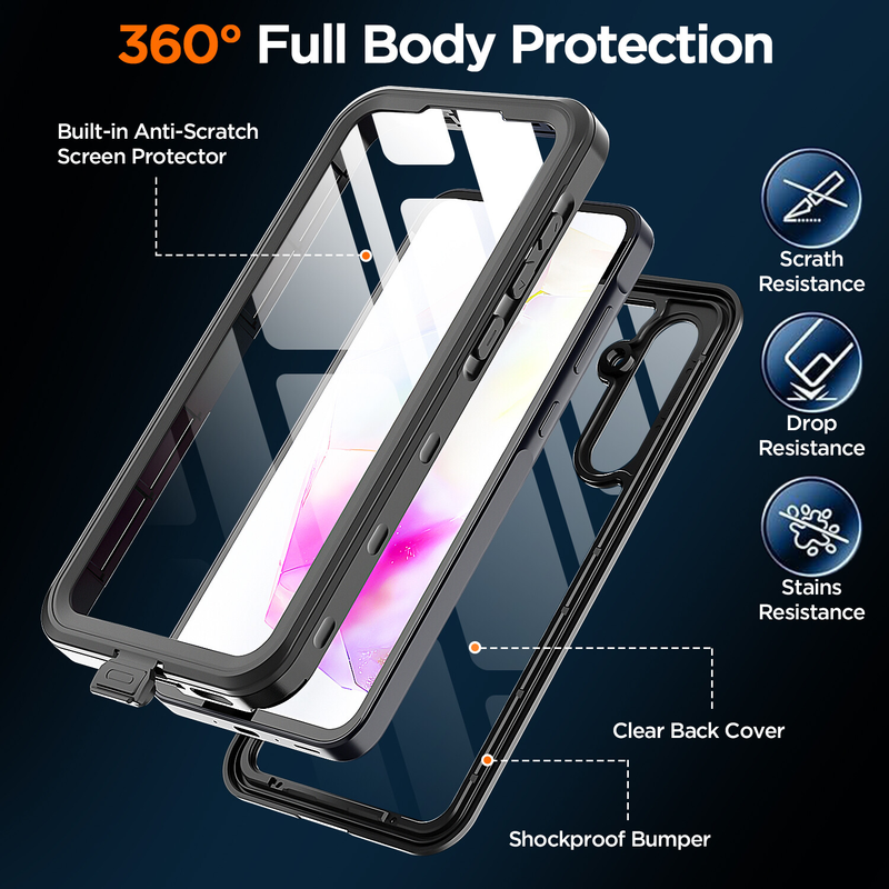 For Samsung Galaxy A16 Case Waterproof Shockproof Heavy Duty Cover