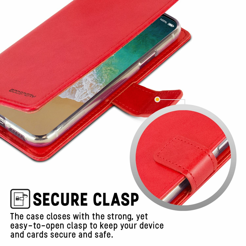 Red Flip Wallet Case for iPhone 16 Pro Max