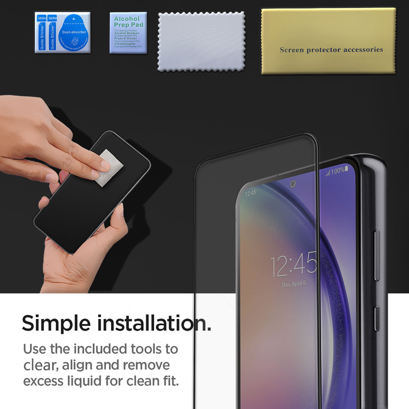 For Samsung Galaxy S23 FE Full Cover Tempered Glass Screen Protector 2-Pack