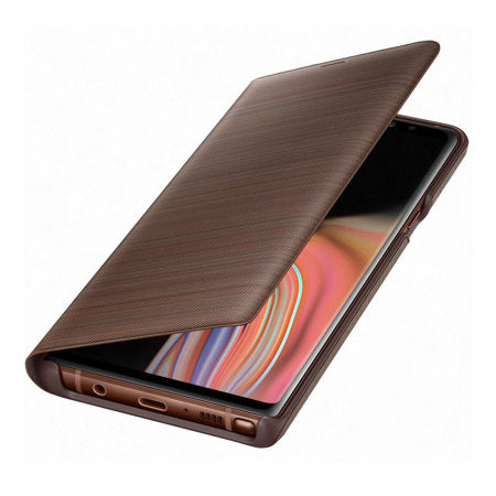 Samsung LED View Standing Cover for Samsung Galaxy Note 9-Brown