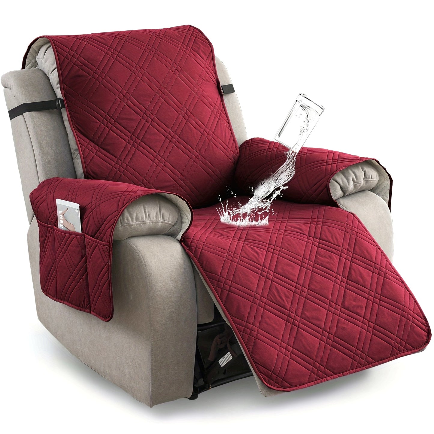 1pc Recliner Chair Cover Pad for 1 Seater Sofa Slipcover