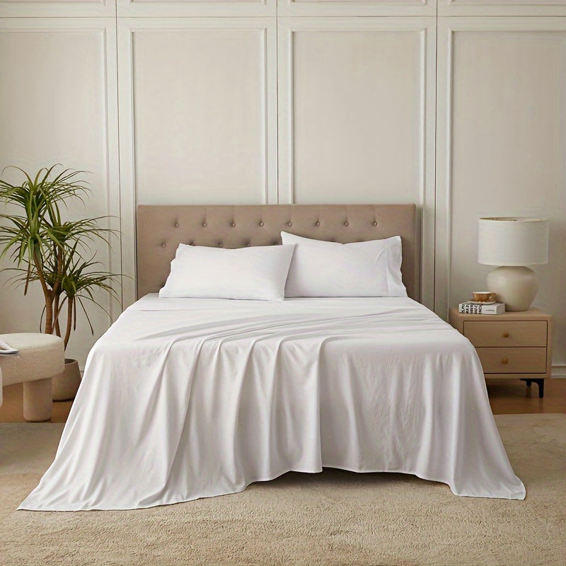 Soft Bed Sheet Set | Queen King Single Double - Flat Sheet, Fitted Sheet, Pillowcase
