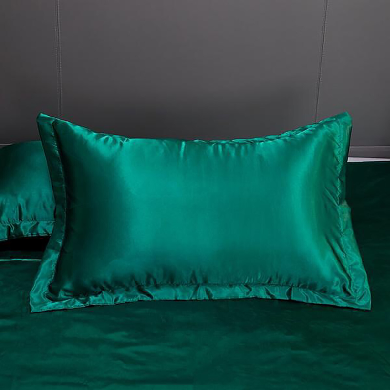 2Pcs Silk Satin Pillow Case