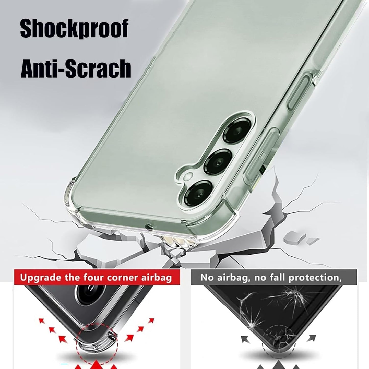 Transparent Case for Samsung Galaxy A56 5G Case with Four Corners Extra Protection