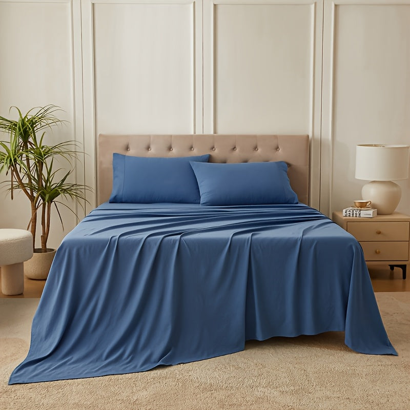 Soft Bed Sheet Set | Queen King Single Double - Flat Sheet, Fitted Sheet, Pillowcase