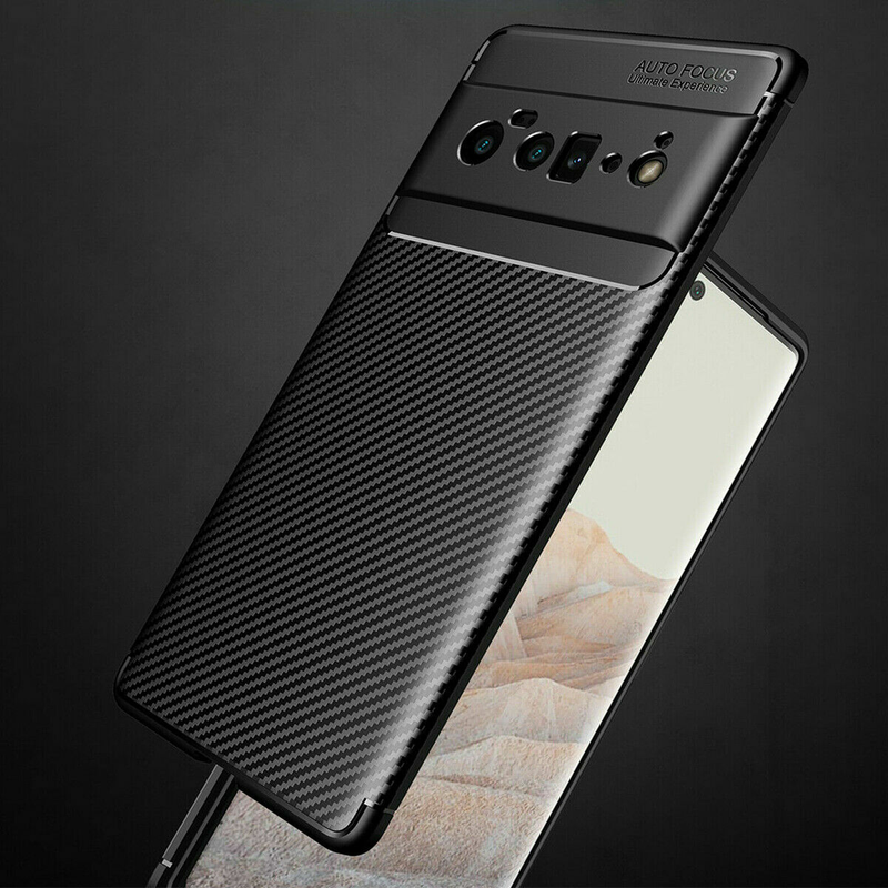 For Google Pixel 8 Pro Case Slim Carbon Fiber Shockproof Heavy Duty Cover