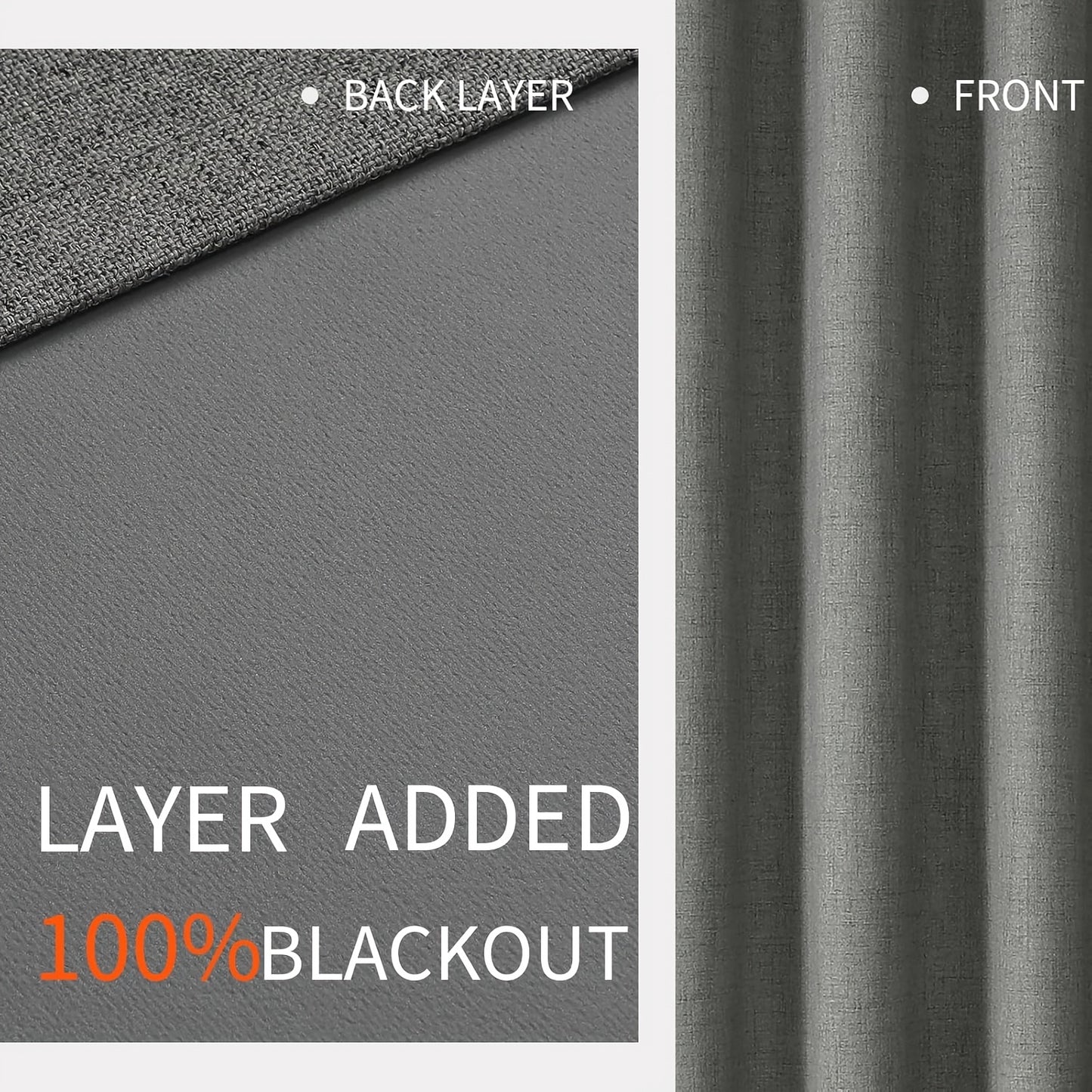 Universal 2pcs 100% Blackout Curtains Window Curtain