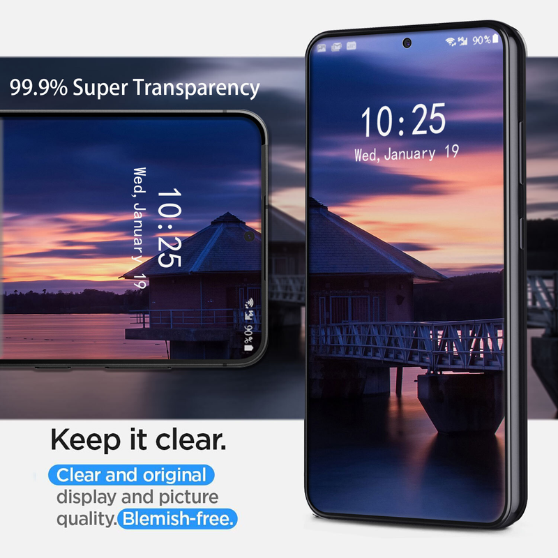 For Samsung Galaxy S21 FE 5G Full Cover Tempered Glass Screen Protector 2-Pack