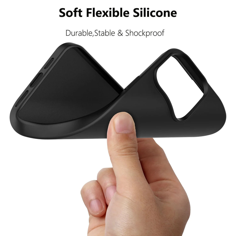 Black Slim Protective TPU Case For iPhone 14 Pro Max