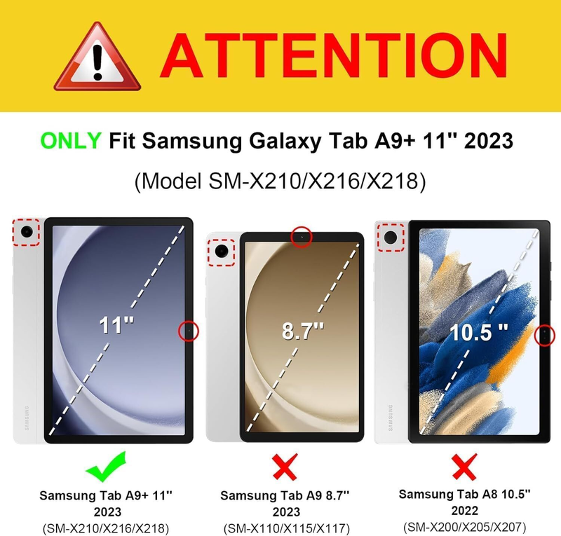 For Samsung Galaxy Tab A9/A9 Plus Tablet Case Folio Smart Cover