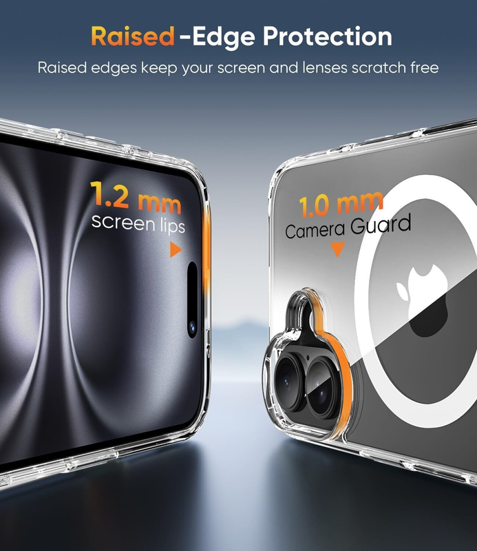 For iPhone 16 Plus Magnetic Case Clear Protective Cover