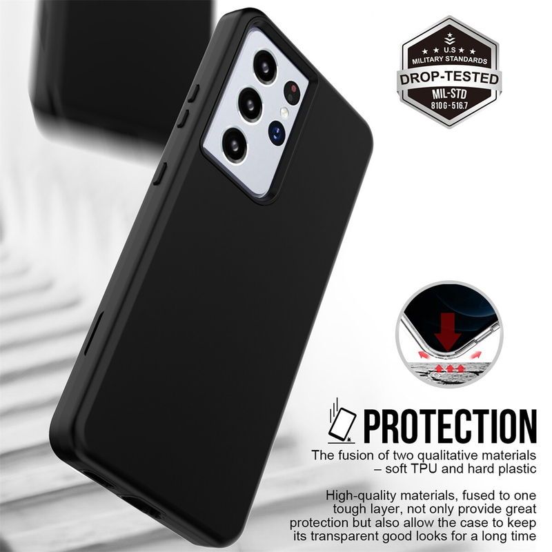 For Samsung Galaxy S25 Edge Shockproof Heavy Duty Case -Black