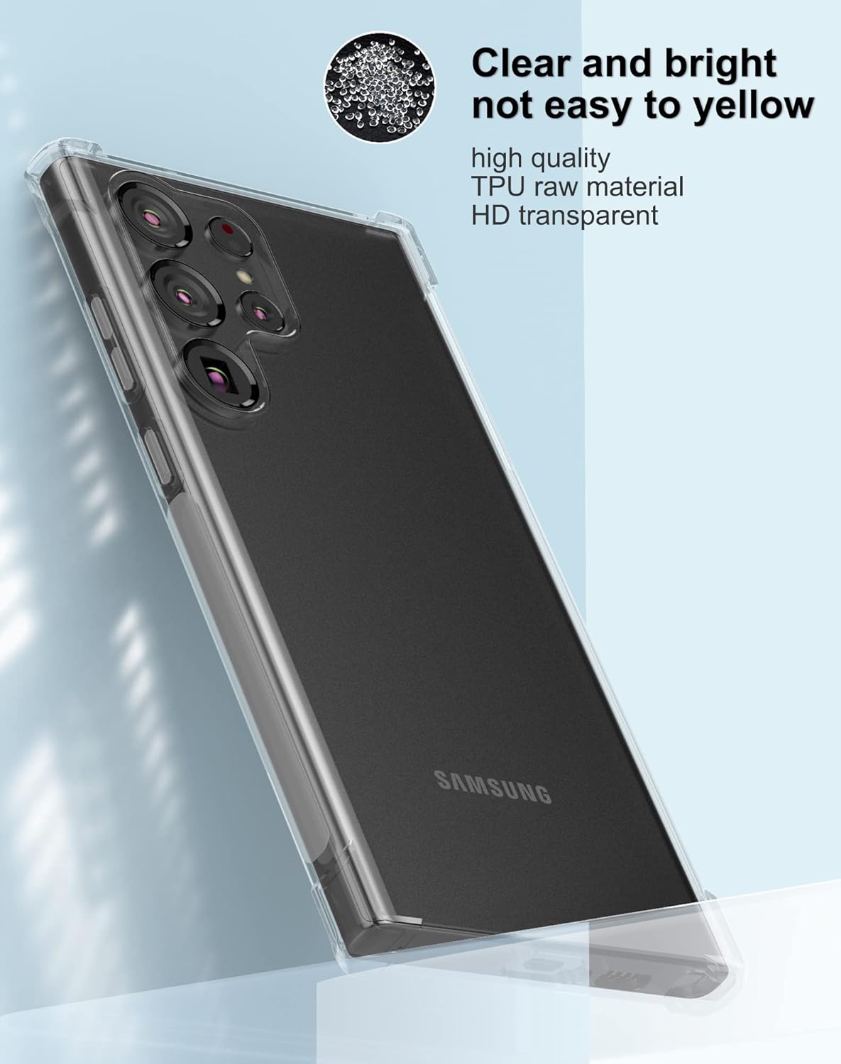 For Samsung Galaxy S25 Ultra Edge S24 S23 S21 Flexible Clear Shockproof TPU case