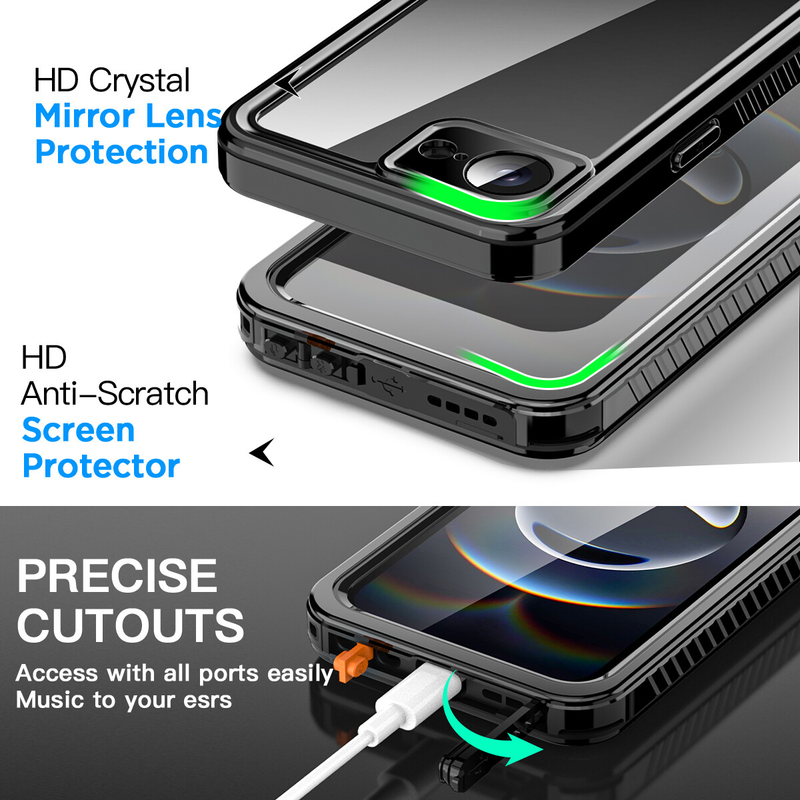For iPhone 16E Case Waterproof Shockproof Heavy Duty Tradie Case