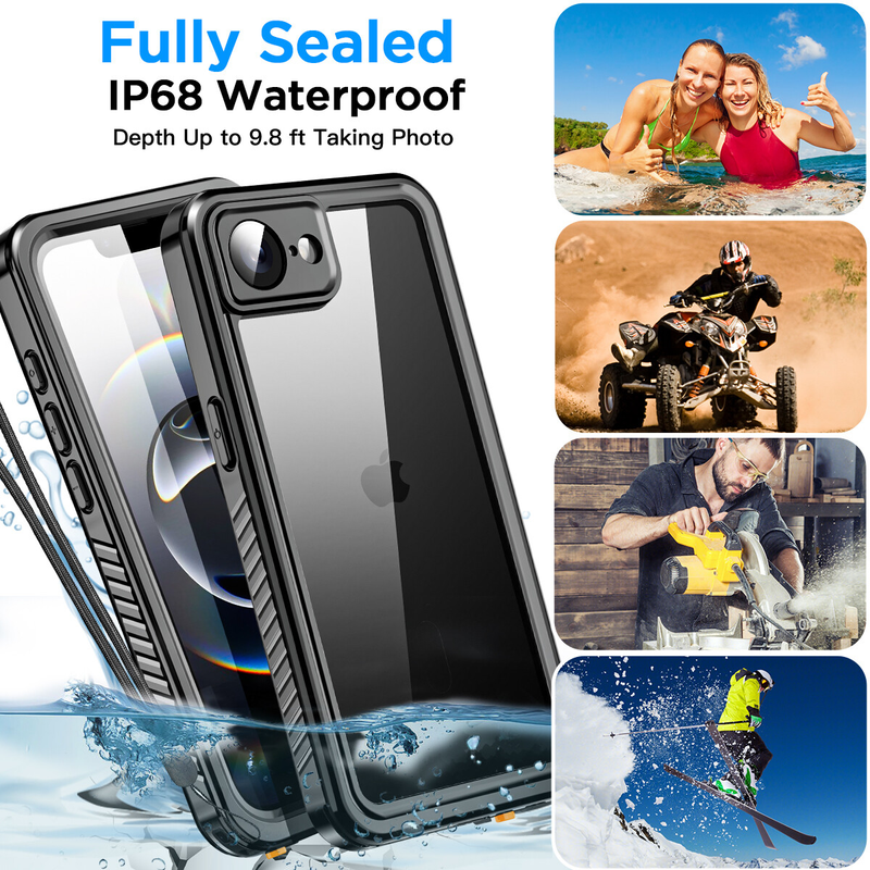 For iPhone 16E Case Waterproof Shockproof Heavy Duty Tradie Case