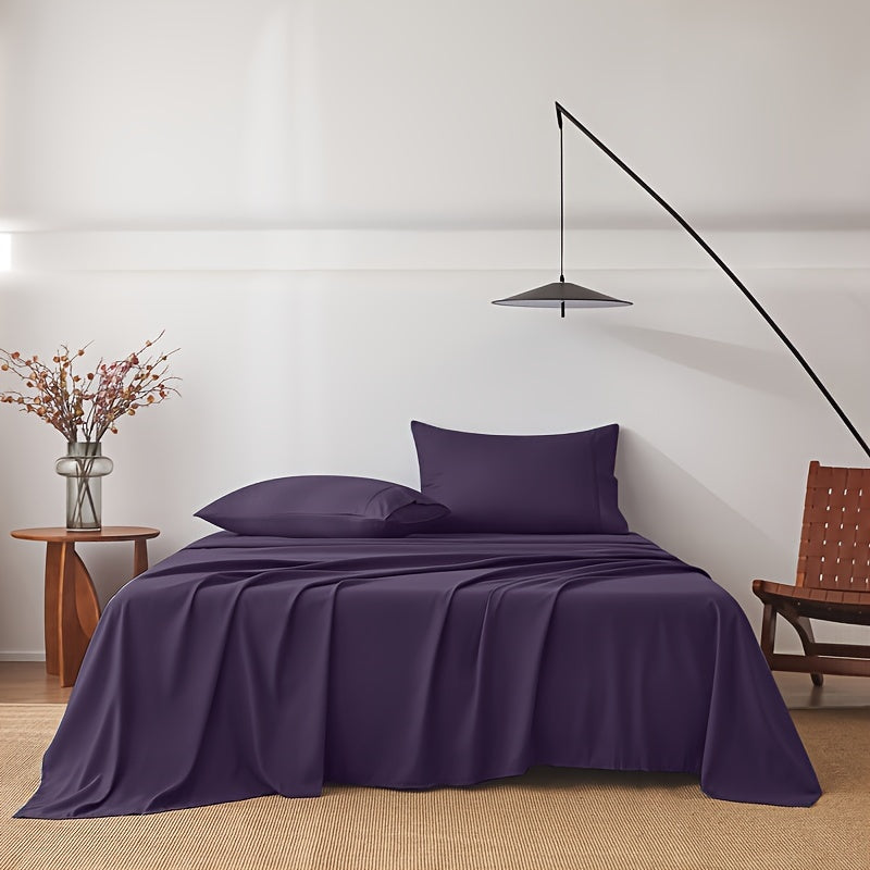Soft Bed Sheet Set | Queen King Single Double - Flat Sheet, Fitted Sheet, Pillowcase