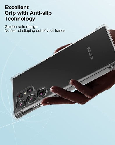 For Samsung Galaxy S25 Ultra Edge S24 S23 S21 Flexible Clear Shockproof TPU case