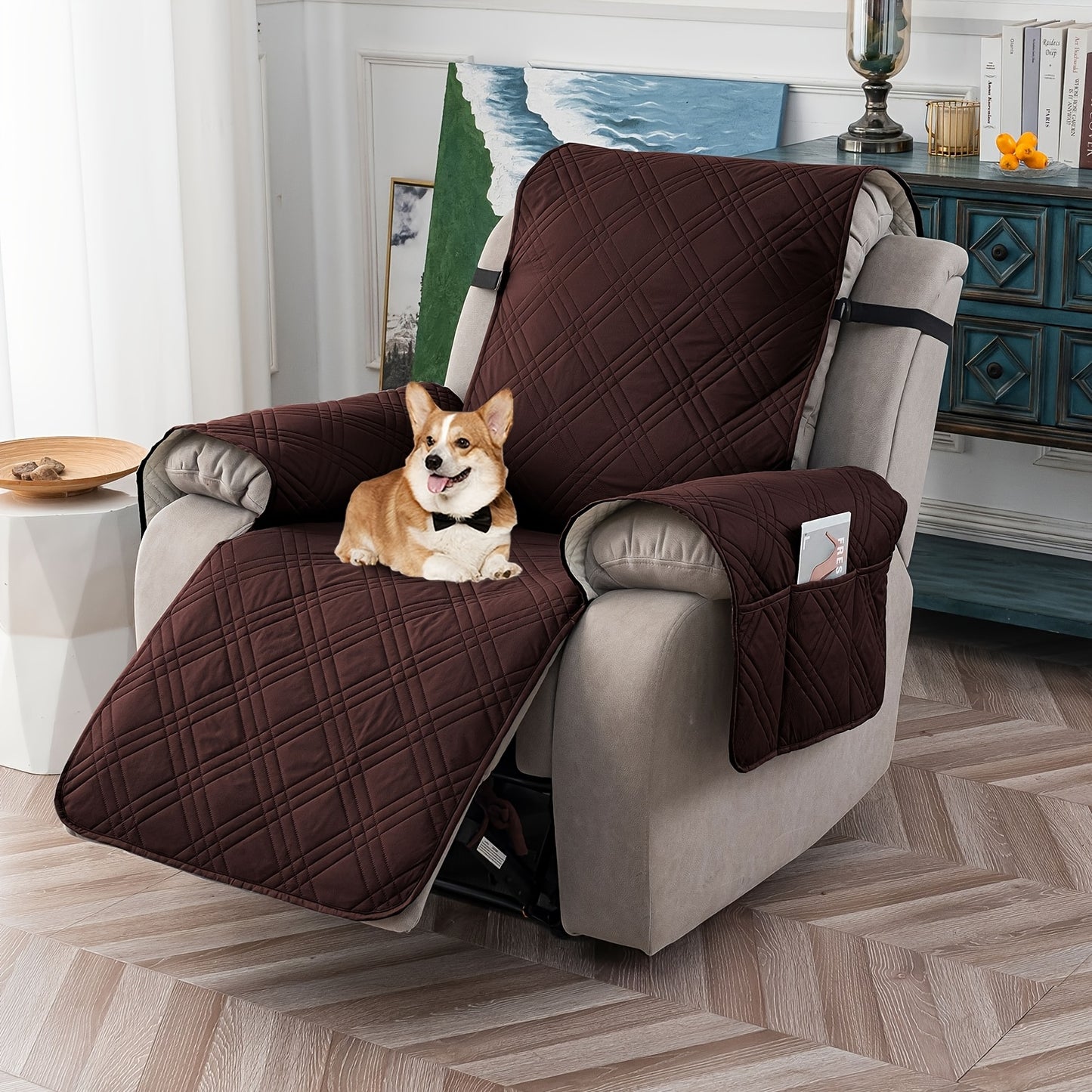 1pc Recliner Chair Cover Pad for 1 Seater Sofa Slipcover