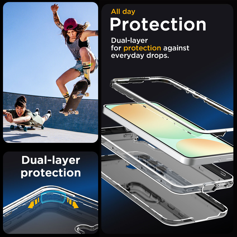 For Samsung Galaxy S24 FE Case Clear Shockproof Heavy Duty Phone Cover