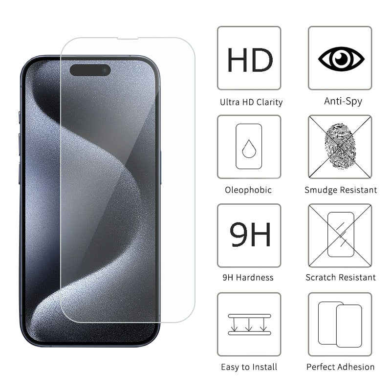 2X iPhone 15 Plus Glass Tempered Screen Protector