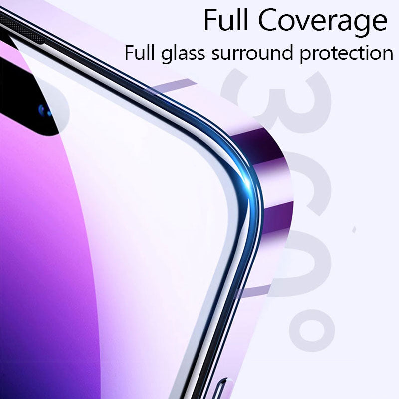 2X for iPhone 16 Pro Max Tough Full Cover Tempered glass screen protector